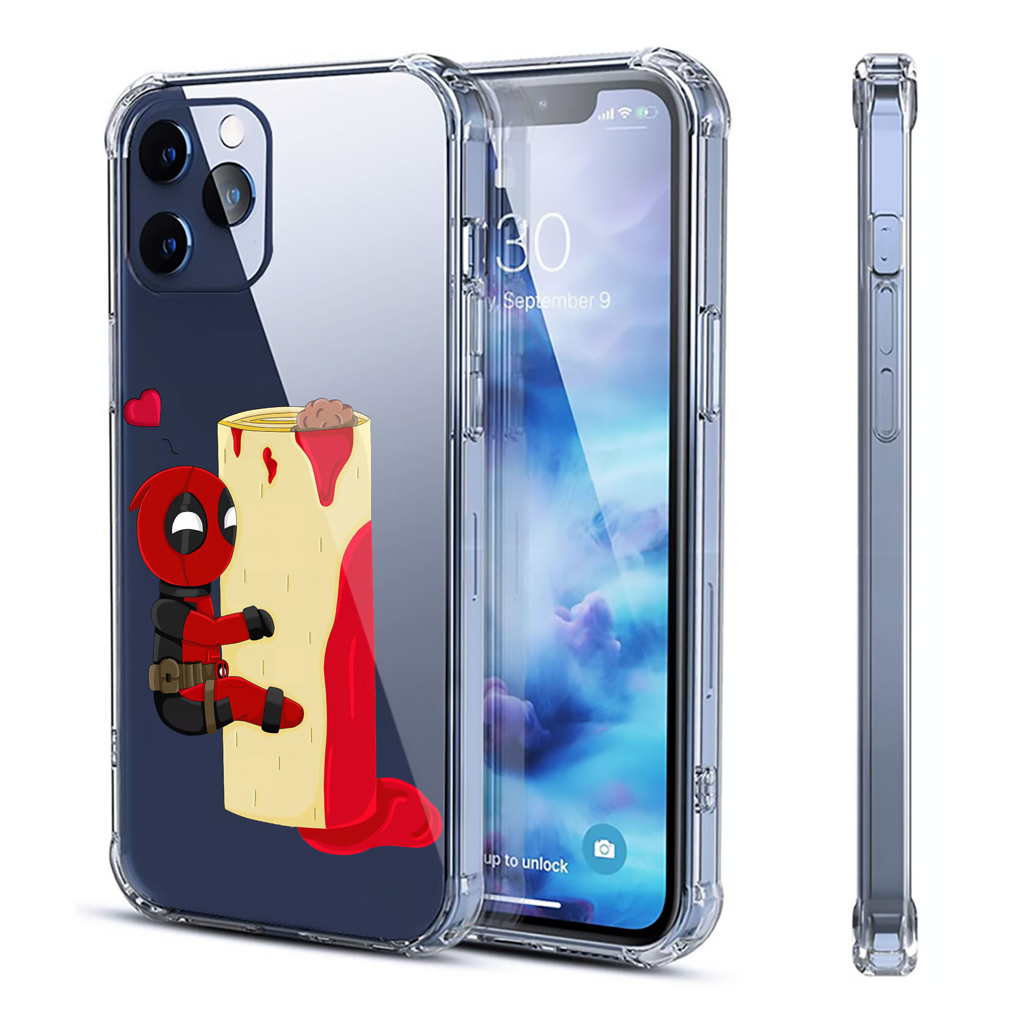 （画像用） Deadpool デッドプール 【iPhone 12シリーズ対応】透明スマホケース（クリアソフトケース）